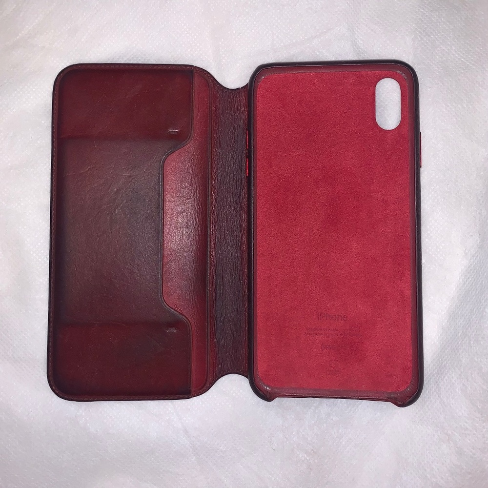iPhone XS Max folio leather case